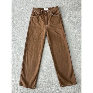 Reformation Cowboy Jeans Womens 26 High Rise Straight Chocolate Organic Cotton
